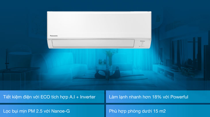 Máy lạnh Panasonic Inverter 1 HP CU/CS-WPU9XKH-8 có thiết kế hiện đại và có khả năng tiết kiệm điện vượt trội