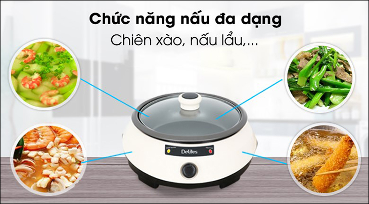 Nồi lẩu điện có chức năng nấu nướng đa năng