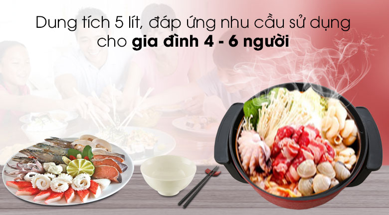 Mua nồi lẩu điện có dung tích phù hợp