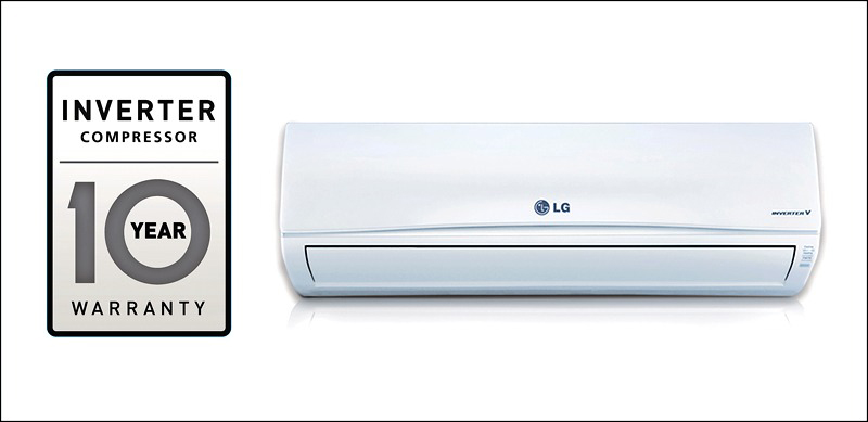 Máy lạnh LG Inverter 1 HP V10WIN có thể được bảo hành lên đến 10 năm