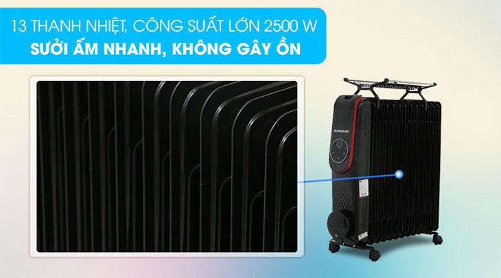 Các chức năng của quạt sưởi dầu