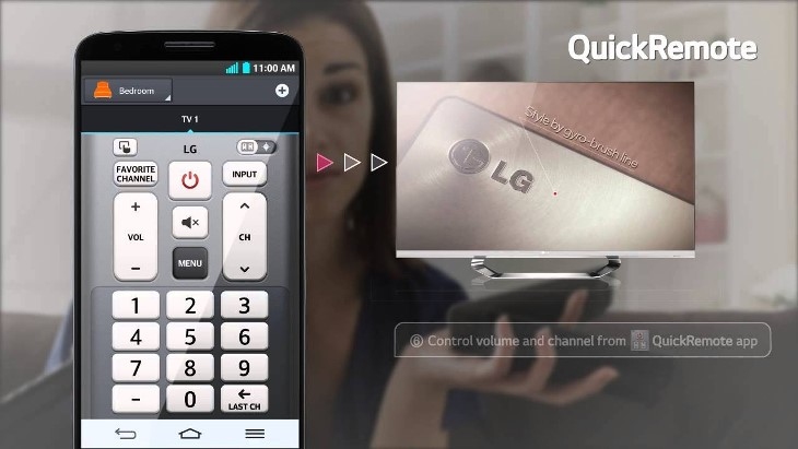 Quick Remote trên điện thoại LG