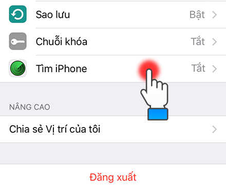 Chọn Tìm iPhone: