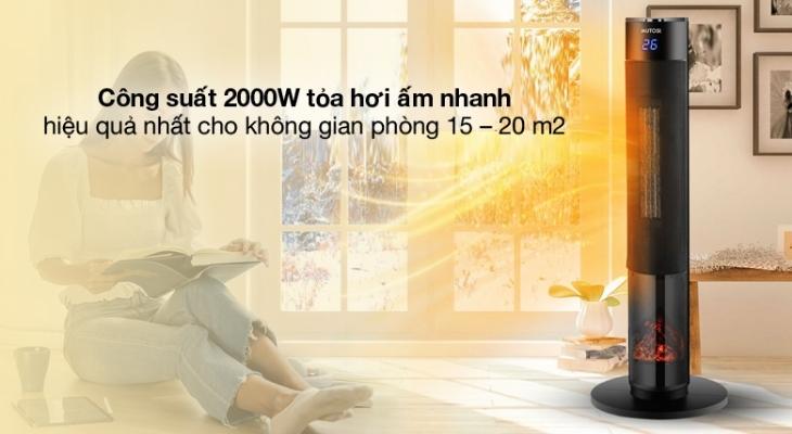 Quạt sưởi gốm ceramic Mutosi MCH-2000L