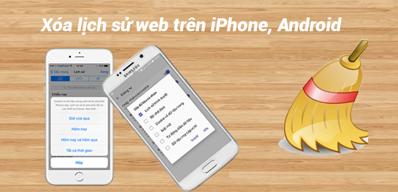 Cách xóa lịch sử web trên iPhone, Android