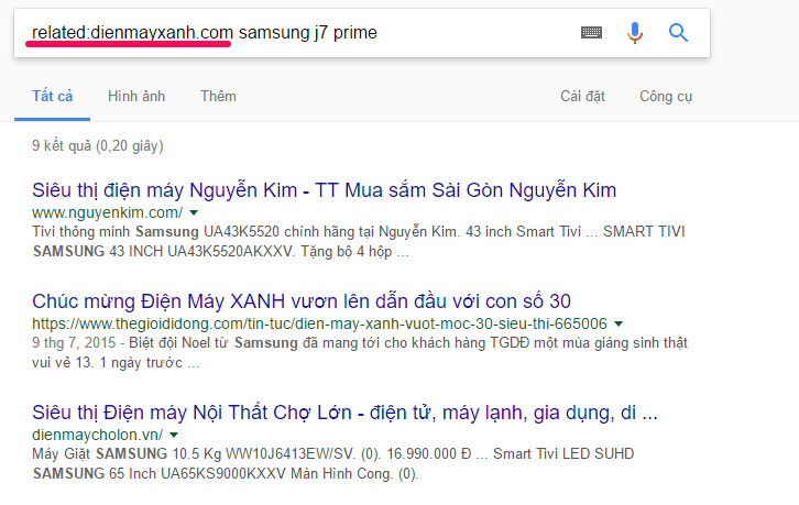 Tìm trên trang liên quan