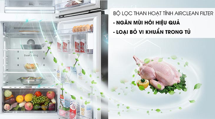 Ngăn mùi hôi, loại bỏ vi khuẩn, đảm bảo vệ sinh trong tủ lạnh với bộ lọc AirClean Filter