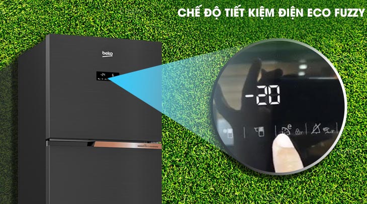 Tủ lạnh Beko Inverter 340 lít RDNT371E50VZGB được tích hợp chế độ Eco Fuzzy hỗ trợ tiết kiệm điện tối ưu