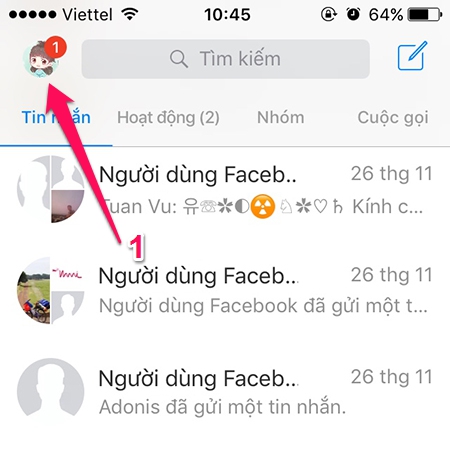 Cách đăng nhập nhiều tài khoản Facebook Messenger trên điện thoại