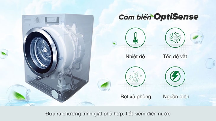 Cảm biến OptiSense-Các công nghệ mới trên máy giặt Beko
