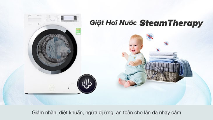 Steam Therapy-Các công nghệ mới trên máy giặt Beko