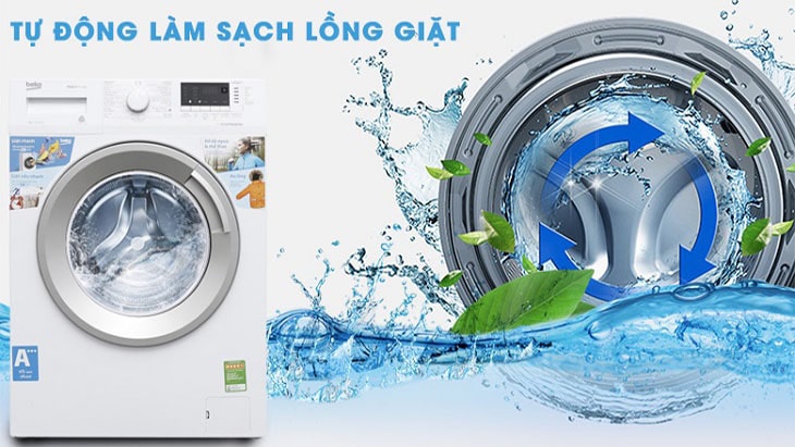 Các công nghệ mới trên máy giặt Beko-Vệ sinh lồng giặt bằng nước nóng