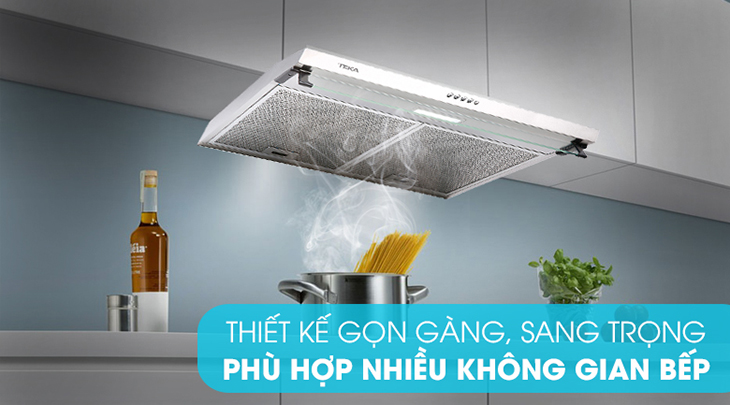 Máy hút mùi âm tủ TEKA CH 1070BG sở hữu thiết kế gọn gàng, sang trọng, phù hợp với nhiều không gian bếp 