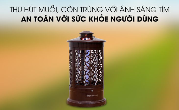 Đèn thu hút muỗi bằng ánh sáng tím không độc hại