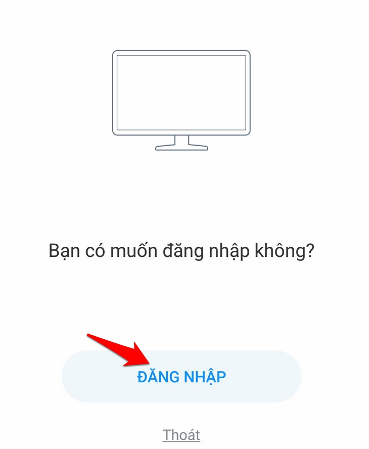 Bạn chọn Đăng nhập