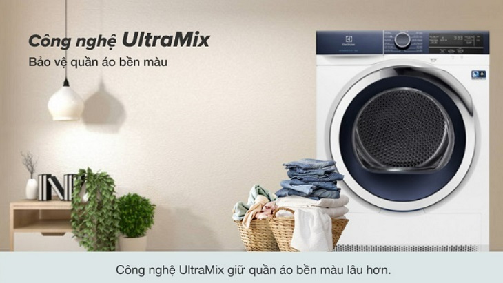 Công nghệ UltraMix được tích hợp trên máy giặt Electrolux Inverter 11 kg EWF1141SESA