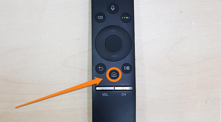 Nhấn nút Home trên remote