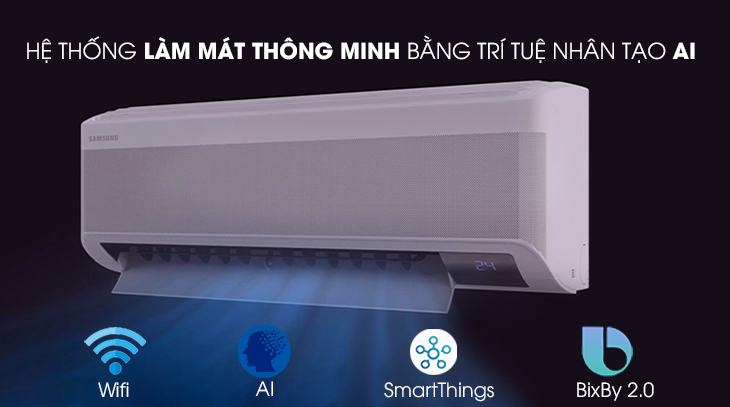 Làm mát thông minh AI, Wifi, SmartThings và Bixby 2.0