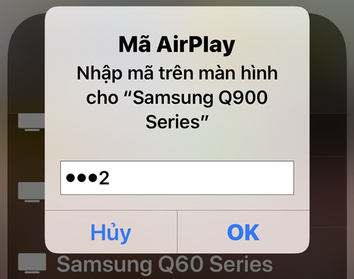 Nhập mã AirPlay