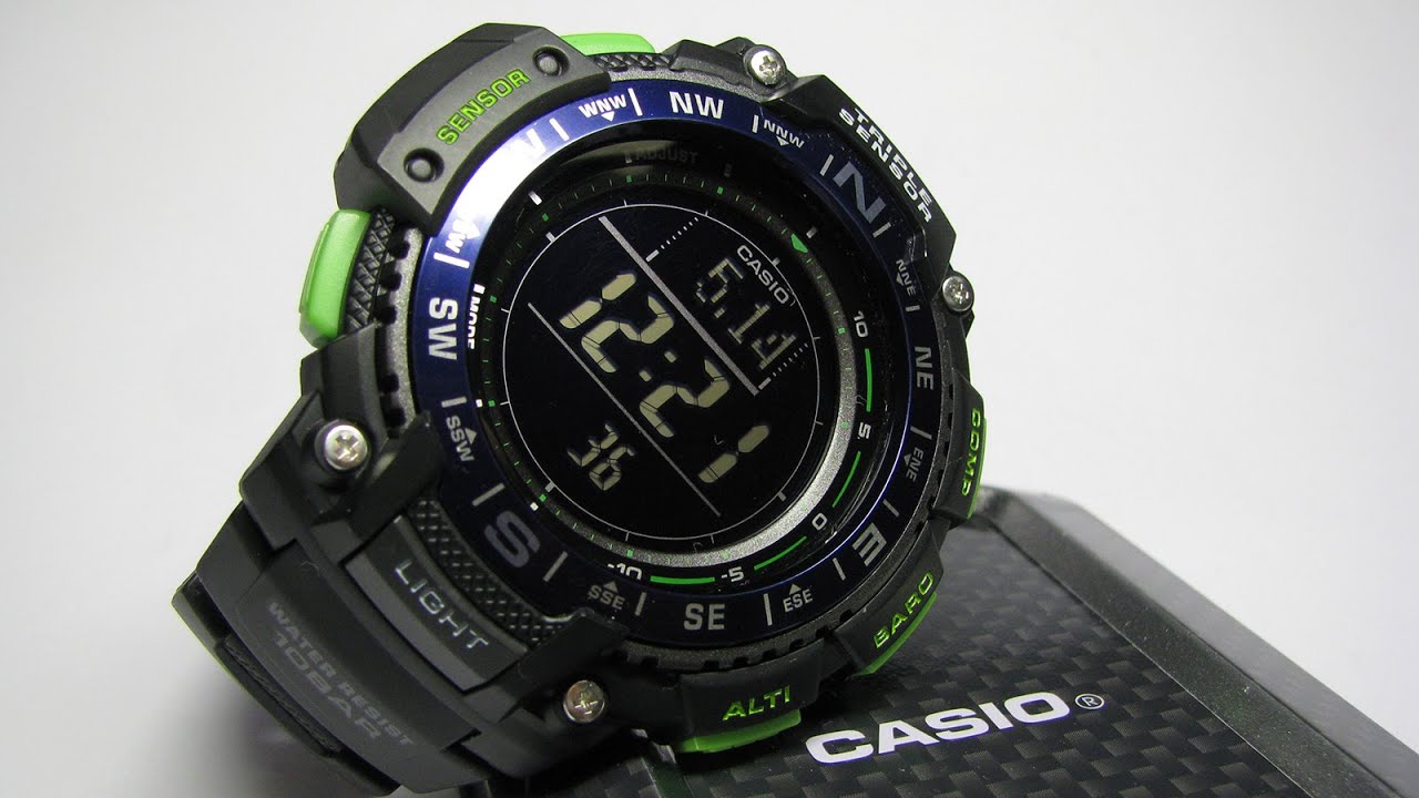 Các nút ALTI, BARO, COMP trên đồng hồ Casio