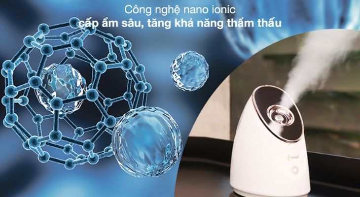 Máy xông hơi mặt Nano Ionic Emmié MC-109 hỗ trợ cấp ẩm cho làn da hiệu quả