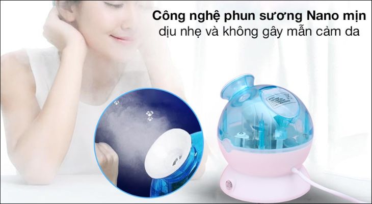 Máy xông hơi mặt lạnh K.SKIN KD23316 tích hợp công nghệ nano giúp thúc đẩy sản xuất collagen và elastin