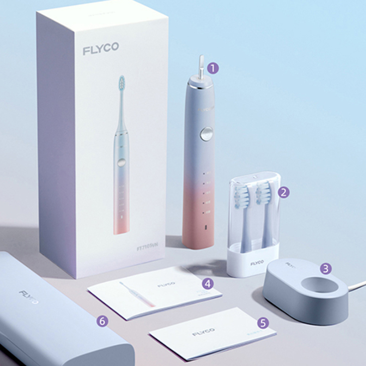 Bàn Chải Điện Halio Sonic Whitening Electric Toothbrush PRO làm sạch hiệu quả cặn thức ăn và mảng bám, hỗ trợ tặng kèm đầu bàn chả