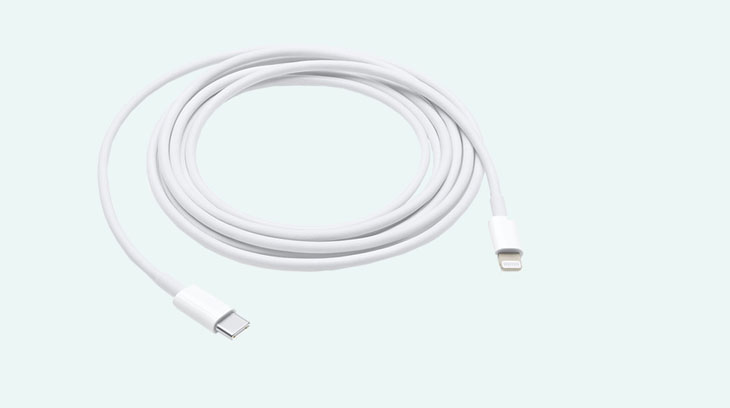 Cáp Type C - Lightning 2m Apple MQGH2 Trắng có kiểu dáng đơn giản với gam màu trắng trang nhã