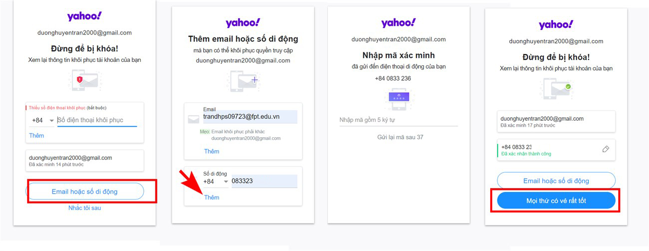 điền email và số điện thoại