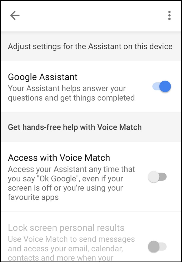 Thiết lập Voice Match (kết hợp thoại).