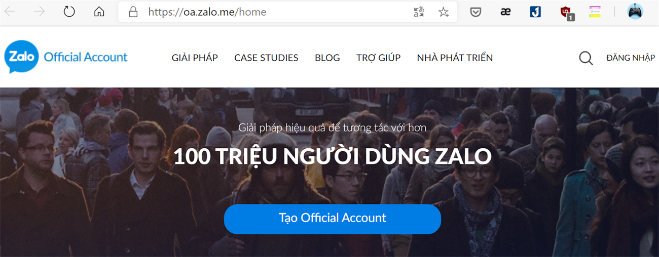 Tạo Zalo Page