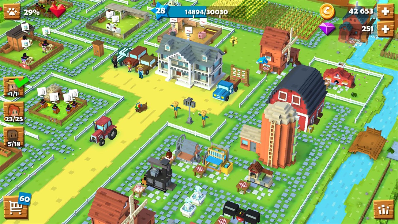 Giao diện trò chơi Blocky Farm 