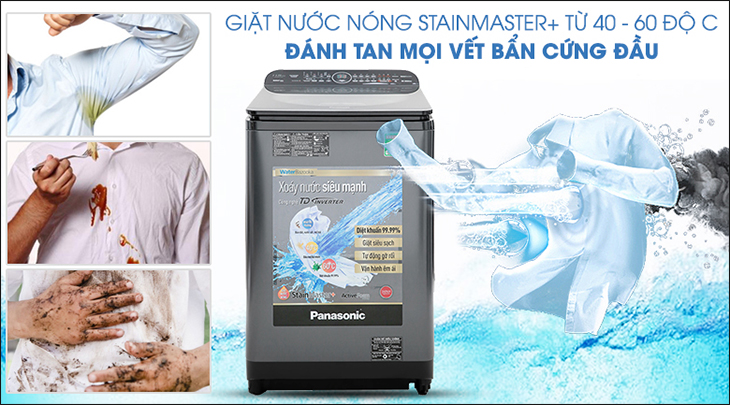 Công nghệ giặt nước nóng StainMaster+ của Panasonic