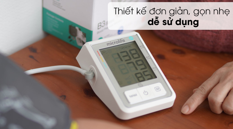 Máy đo huyết áp tự động Microlife B3 Basic có giao diện dễ sử dụng