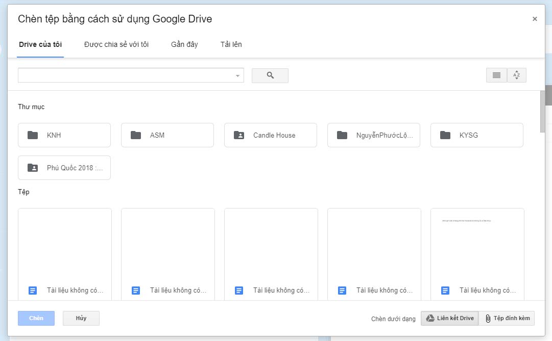 Gửi email có tệp đính kèm lớn qua Google Drive
