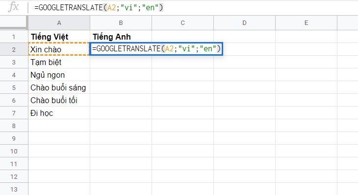 Dịch hàng loạt với bất cứ ngôn ngữ nào bằng Google Sheets