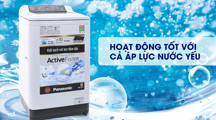 Máy giặt Panasonic 8.5 kg NA-F85A4HRV hoạt động tốt cả khi áp lực nước yếu