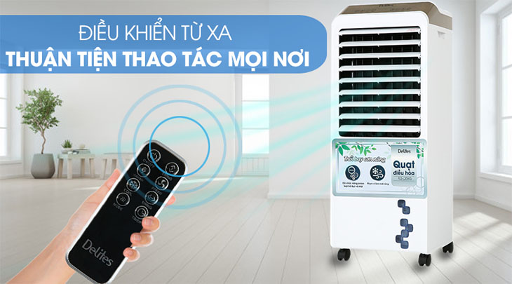 Chức năng điều khiển từ xa giúp điều khiển các chức năng của quạt tiện lợi