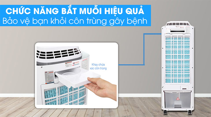 Quạt điều hoà có chức năng bắt muỗi thích hợp sử dụng cho gia đình có trẻ nhỏ