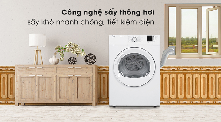 Máy sấy thông hơi Beko 8 Kg DA8112RX0W