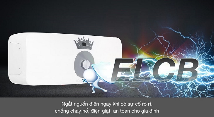 Máy nước nóng gián tiếp tích hợp ELCB chống giật đảm bảo an toàn cho người dùng