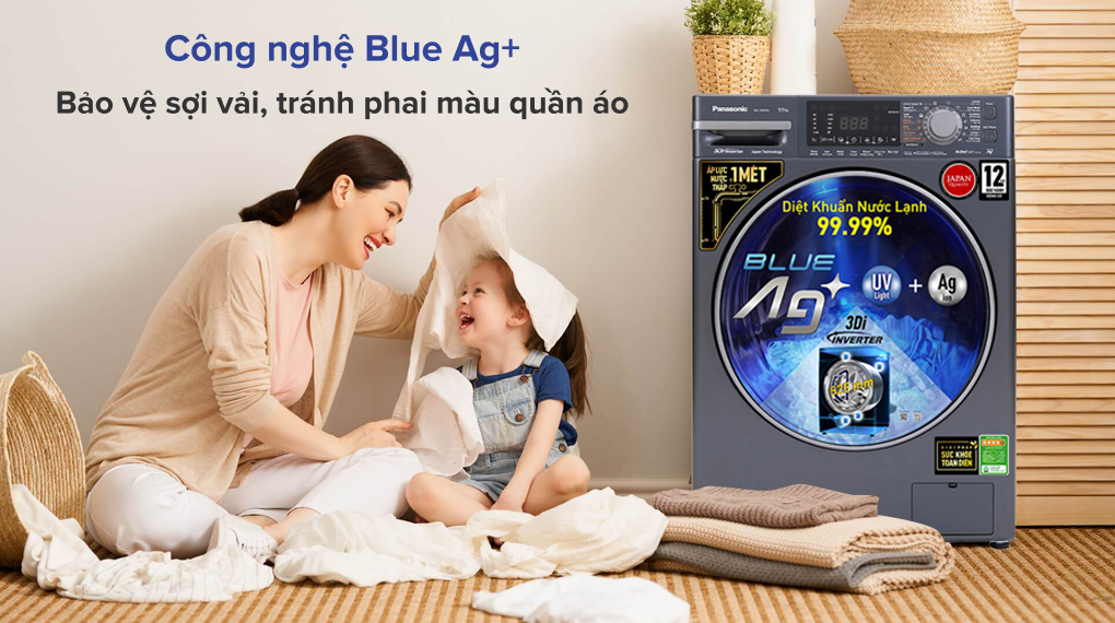 Công nghệ Blue Ag+ - Bảo vệ sợi vải, tránh phai màu quần áo