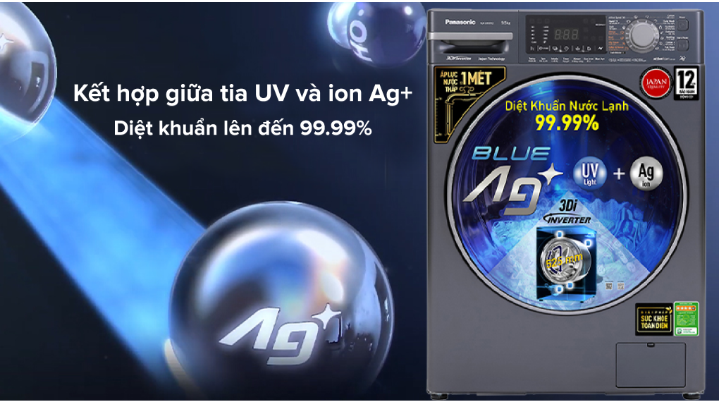 Công nghệ Blue Ag+ diệt khuẩn đến 99.99%