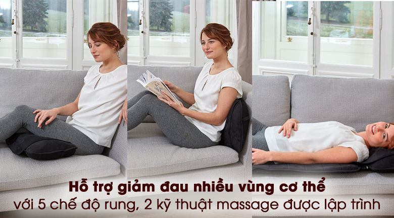 Đệm massage toàn thân hỗ trợ giảm đau nhức ở nhiều vị trí trên cơ thể