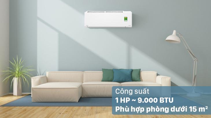 Máy lạnh Toshiba 1HP phù hợp diện tích phòng dưới 15m2