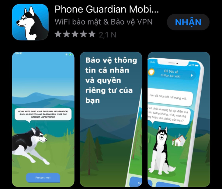 Phone Guardian là ứng dụng được bảo mật một cách rất đơn giản và dễ sử dụng