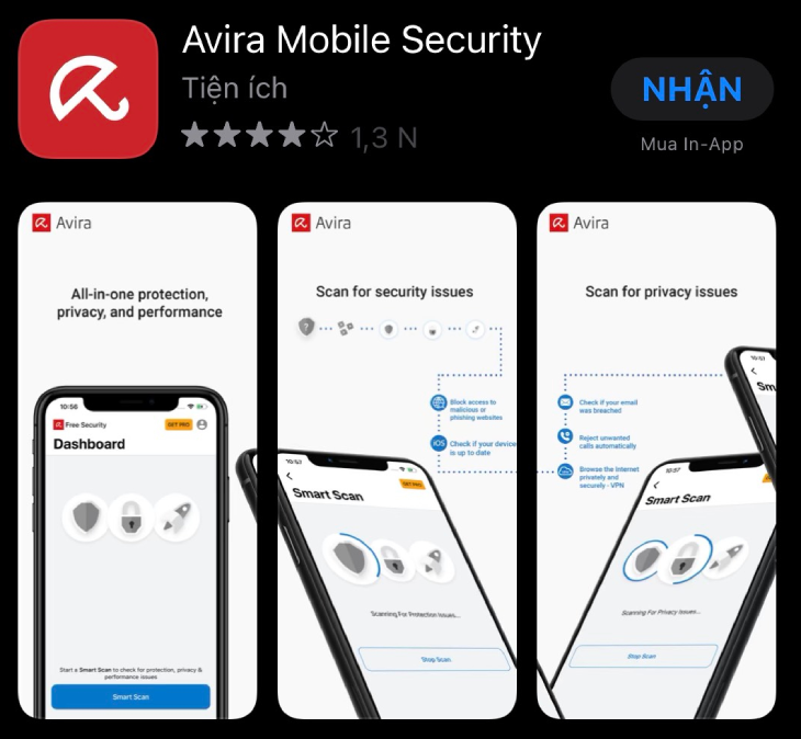 Phần mềm Avira Mobile Security là công cụ diệt virus nổi tiếng dành cho iPhone