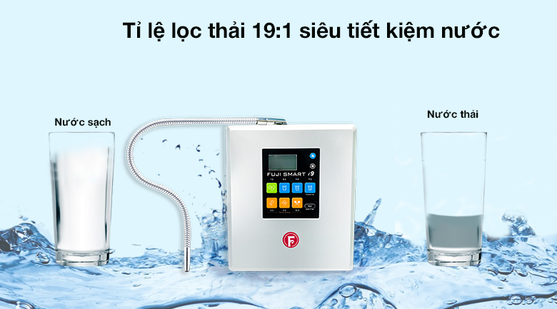 Máy lọc có tỉ lệ tạo nước uống 19:1 siêu tiết kiệm