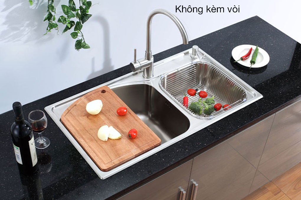 Chậu rửa chén 2 ngăn inox Eurolife EL-C8145 thuộc thương hiệu Eurolife nổi tiếng