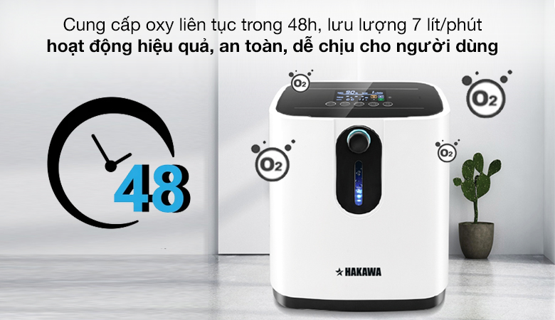 Thiết bị cung cấp oxy liên tục trong 48h, hoạt động hiệu quả, an toàn